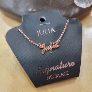 JULIA Personalized Name Necklace in Rose Gold
